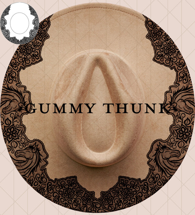 Western Lace Digital Laser Design and Template Wide Brim Hat SVG File Only