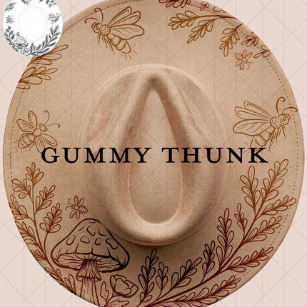 Fernlight Digital Laser Design and Template Wide Brim Hat SVG File Only
