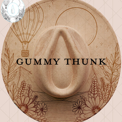Wander Digital Laser  Design and Template Wide Brim Hat SVG File Only