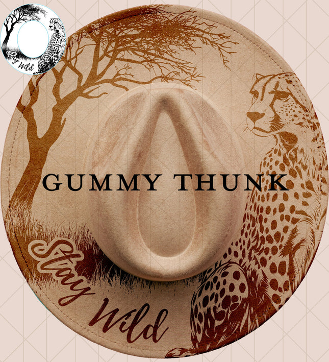 Cheetah Digital Laser Design and Template Wide Brim Hat SVG File Only