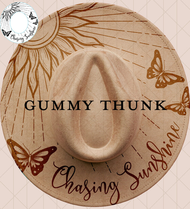 Chasing Sunshine Digital Laser Design and Template Wide Brim Hat SVG File Only
