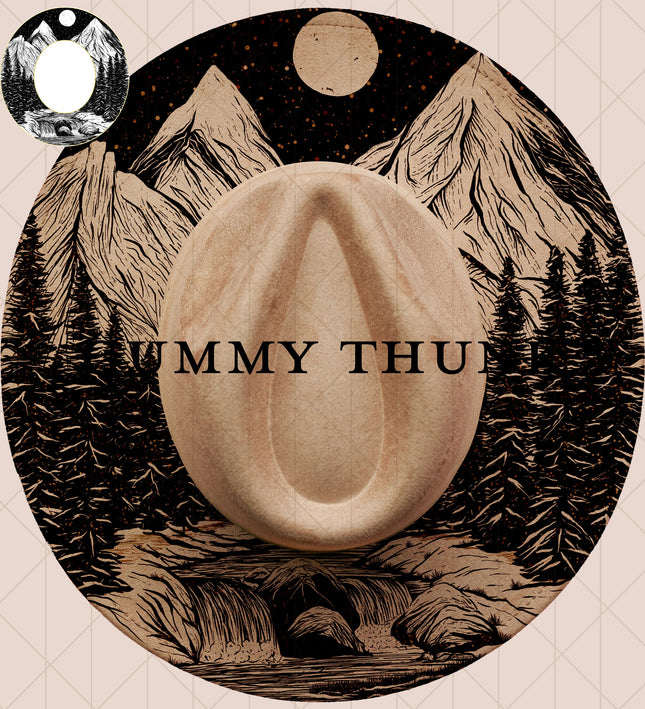 First Snow Digital Laser Design and Template Wide Brim Hat SVG File Only