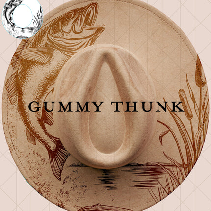 Bass Hat Digital Laser Design and Template Wide Brim Hat SVG File Only