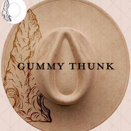 Arrowhead Single Digital Laser Design and Template Wide Brim Hat SVG File Only