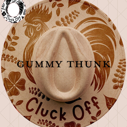 Cluck Off Digital Laser Design and Template Wide Brim Hat SVG File Only
