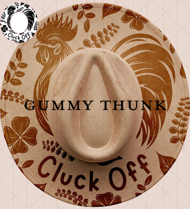 Cluck Off Digital Laser Design and Template Wide Brim Hat SVG File Only