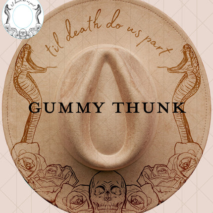 Til Death Do Us Part Digital Laser Design and Template Wide Brim Hat SVG File Only