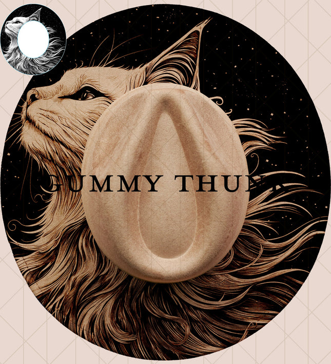 Cat On the Hat Digital Laser Design and Template Wide Brim Hat SVG File Only