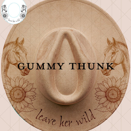 Leave Her Wild Digital Laser Design and Template Wide Brim Hat SVG File Only