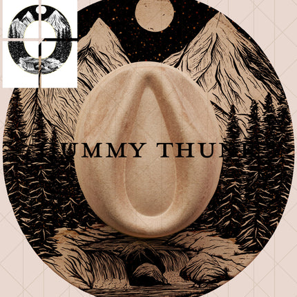 First Snow Printable Hand Burning Design Wide Brim Hat PNG Only