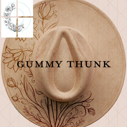 Twisted Fate Printable Hand Burning Design Wide Brim Hat PNG Only