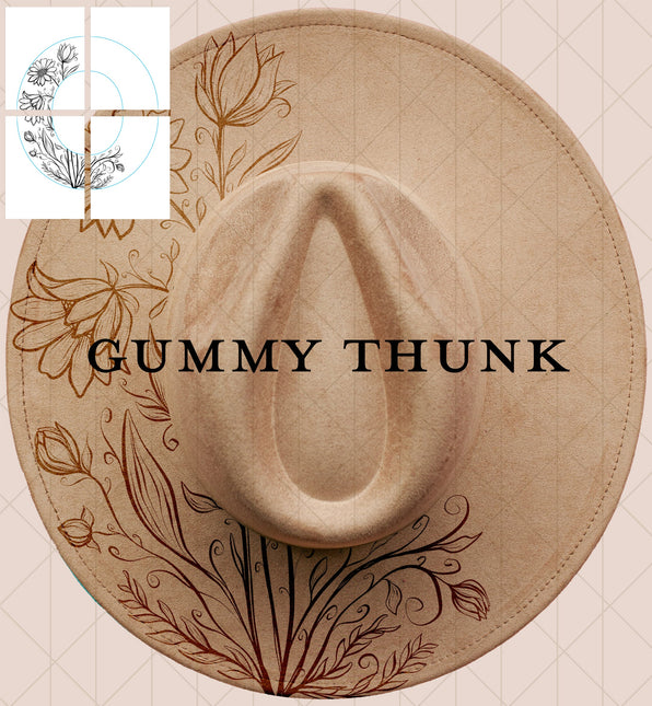 Twisted Fate Printable Hand Burning Design Wide Brim Hat PNG Only