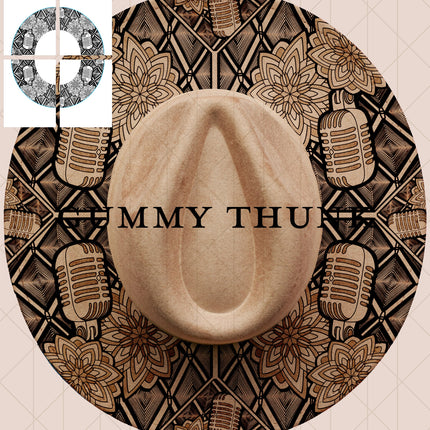 Ophelia Printable Hand Burning Design Wide Brim Hat PNG Only