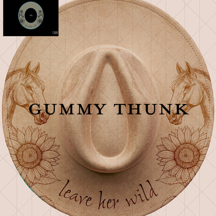 Leave Her Wild Digital Projector Design and Template Wide Brim Hats PNG File Only