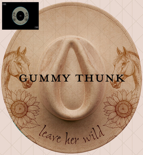 Leave Her Wild Digital Projector Design and Template Wide Brim Hats PNG File Only