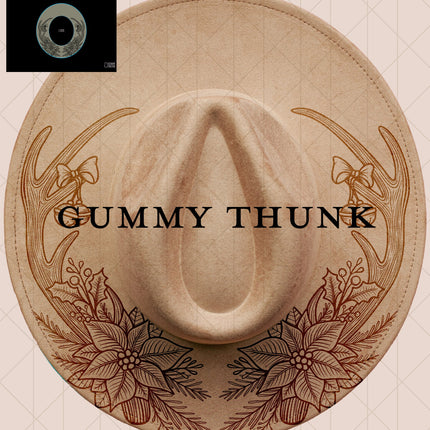 Winter Woods Digital Projector Design and Template Wide Brim Hats PNG File Only