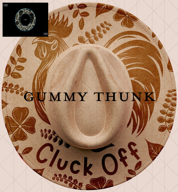 Cluck Off Digital Projector Design and Template Wide Brim Hats PNG File Only