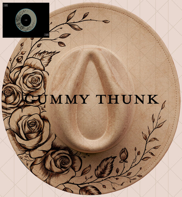 Roses Detailed Digital Projector Design and Template Wide Brim Hats PNG File Only