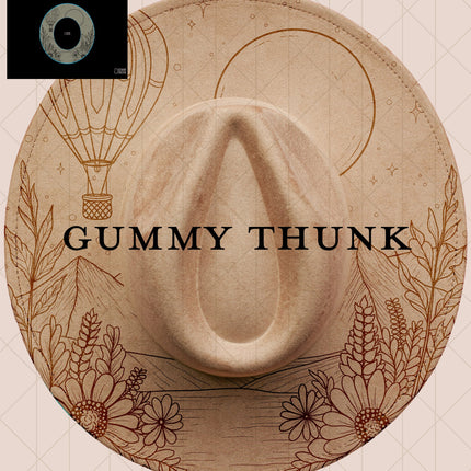 Wander Digital Projector Design and Template Wide Brim Hats PNG File Only