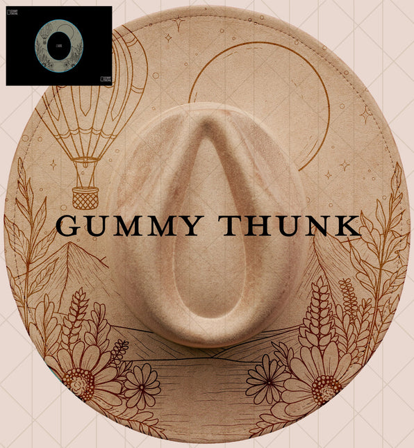 Wander Digital Projector Design and Template Wide Brim Hats PNG File Only