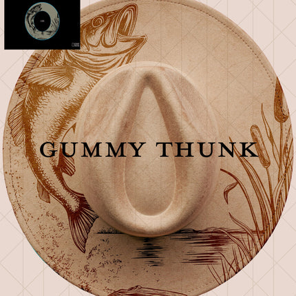 Bass Hat Digital Projector Design and Template Wide Brim Hats PNG File Only