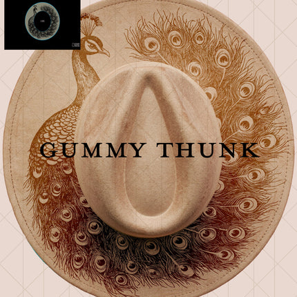 Peacock Digital Projector Design and Template Wide Brim Hats PNG File Only