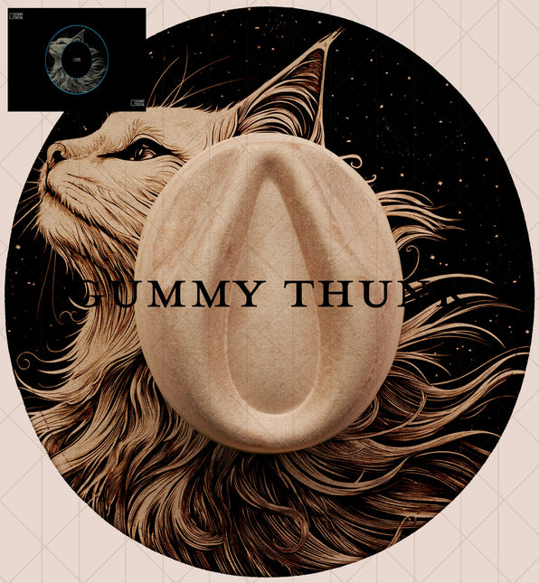 Cat On the Hat Digital Projector Design and Template Wide Brim Hats PNG File Only