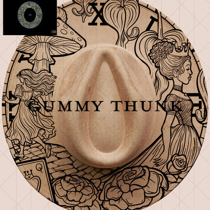 the Curious Heart Digital Projector Design and Template Wide Brim Hats PNG File Only