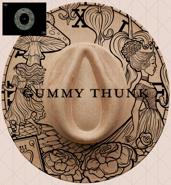 the Curious Heart Digital Projector Design and Template Wide Brim Hats PNG File Only