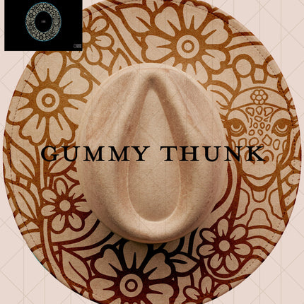 Hippie Giraffe Digital Projector Design and Template Wide Brim Hats PNG File Only