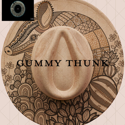 Armadillo Roundup Digital Projector Design and Template Wide Brim Hats PNG File Only