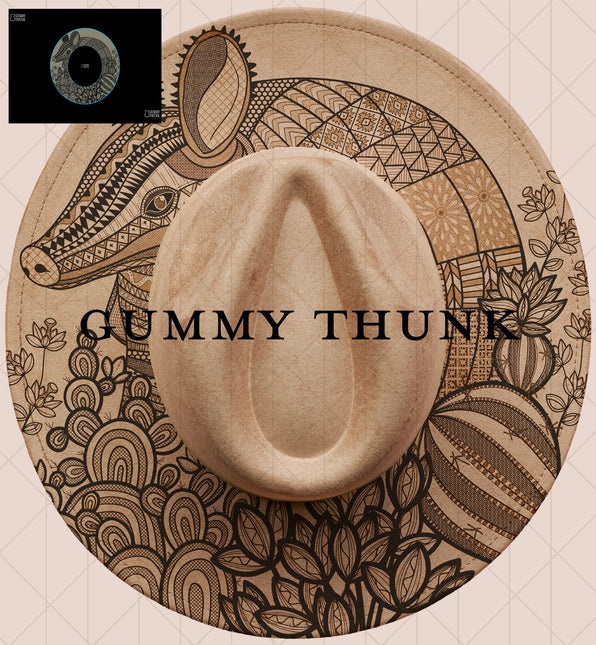 Armadillo Roundup Digital Projector Design and Template Wide Brim Hats PNG File Only