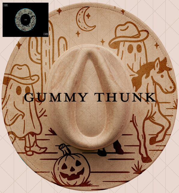 Ghouls Night Digital Projector Design and Template Wide Brim Hats PNG File Only
