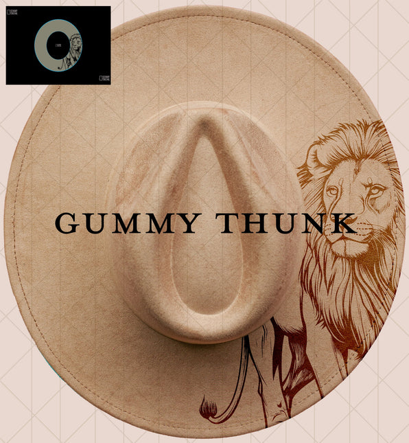 Lion Digital Projector Design and Template Wide Brim Hats PNG File Only
