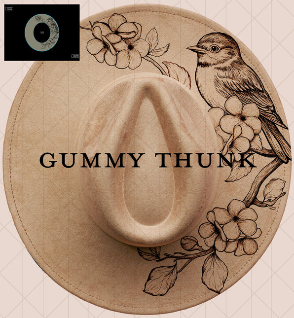 Bluebird Digital Projector Design and Template Wide Brim Hats PNG File Only