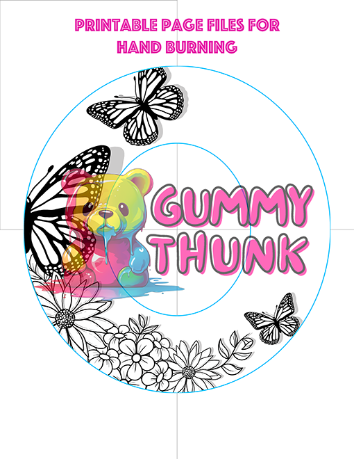 Butterfly Bestie Wide Brim Hat Template for Burning - Laser SVG and Hand Burning Files