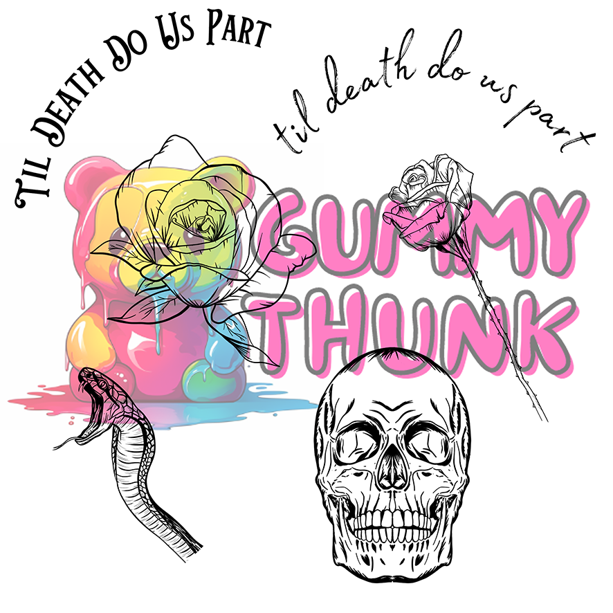 Til Death Do Us Part Bundle - 12 Wide Brim Hat Designs - SVG, PNG, and Printable Page Files