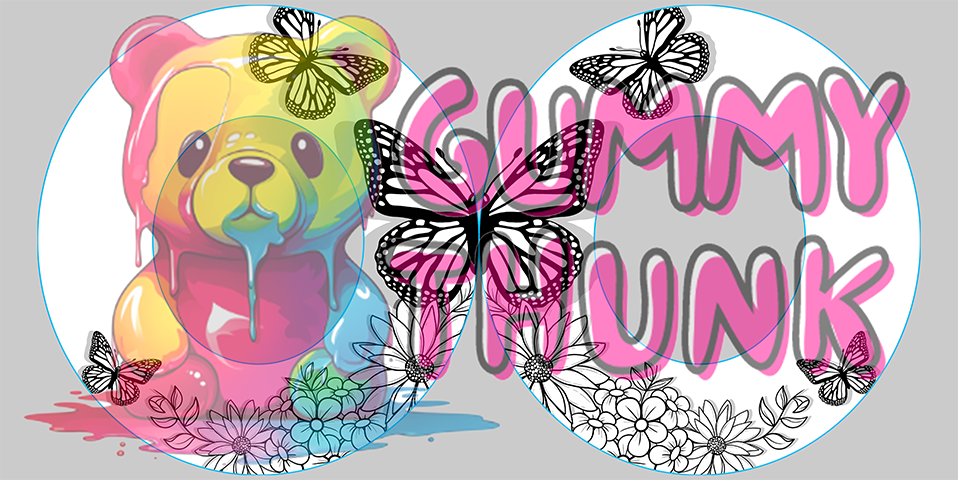 Butterfly Bestie Wide Brim Hat Template for Burning - Laser SVG and Hand Burning Files