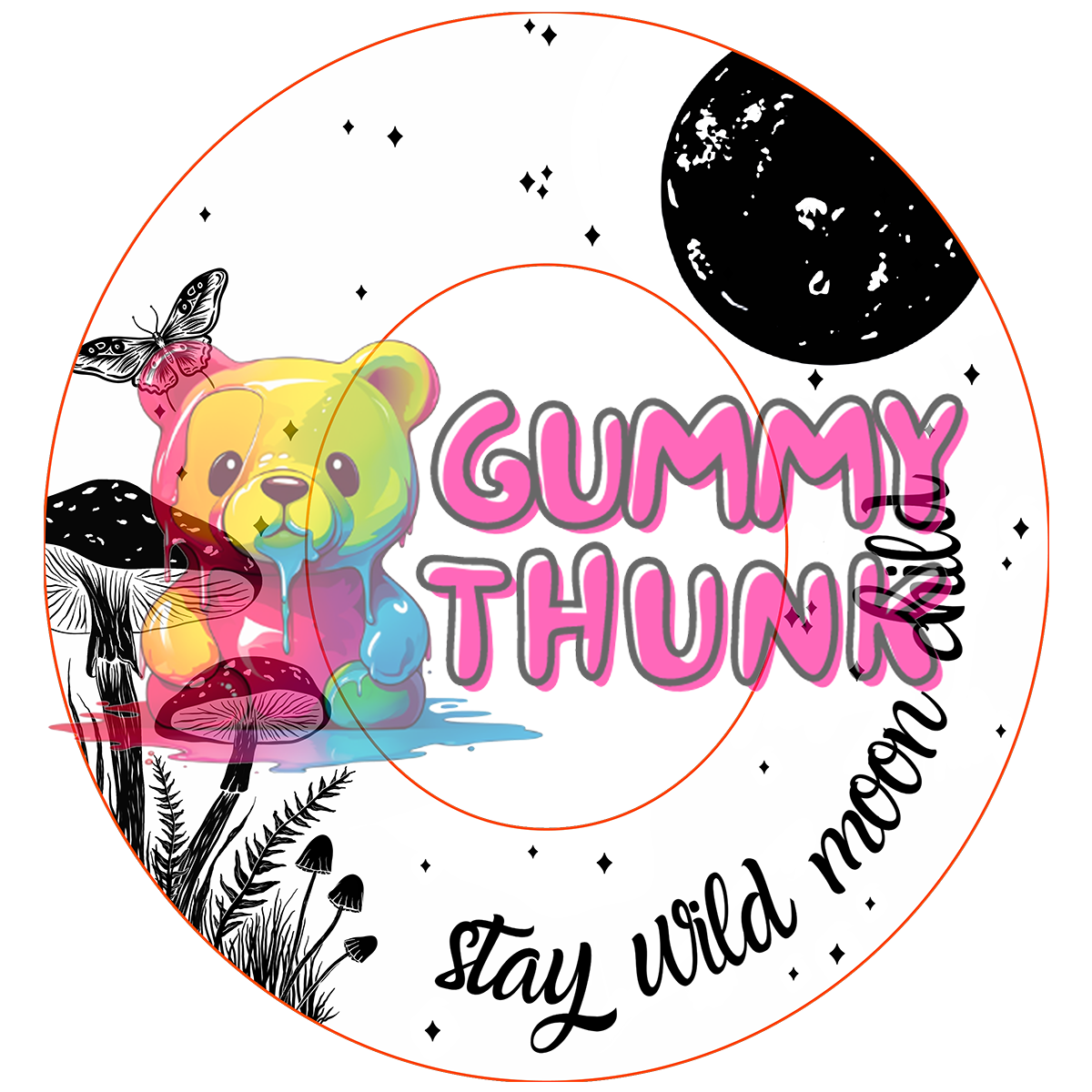 Stay Wild Moon Child Reversible Hat Wide Brim Template for Burning - SVG and PNG Files