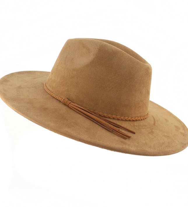 Wide Brim Vegan Suede Adjustable Blank Hats for Laser Engraving and Hand Burning