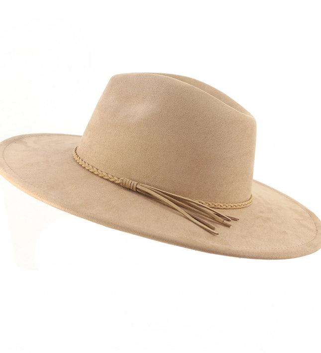 Wide Brim Vegan Suede Adjustable Blank Hats for Laser Engraving and Hand Burning