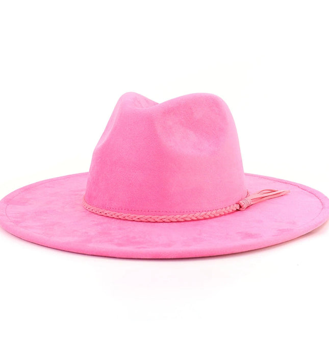 Wide Brim Vegan Suede Adjustable Blank Hats for Laser Engraving and Hand Burning