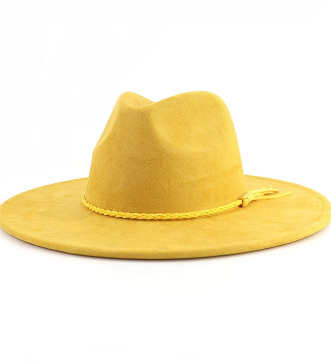 Wide Brim Vegan Suede Adjustable Blank Hats for Laser Engraving and Hand Burning