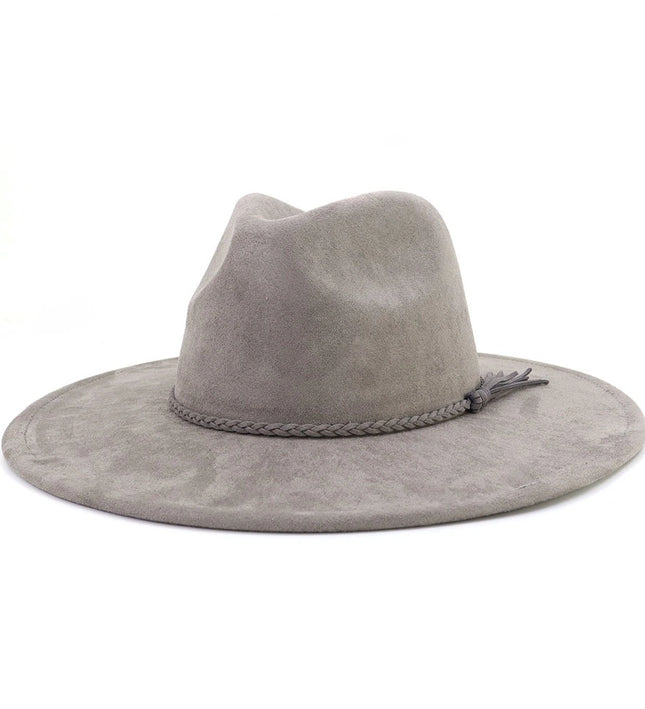 Wide Brim Vegan Suede Adjustable Blank Hats for Laser Engraving and Hand Burning