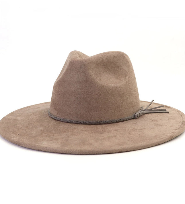Wide Brim Vegan Suede Adjustable Blank Hats for Laser Engraving and Hand Burning