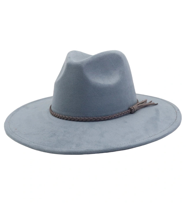 Wide Brim Vegan Suede Adjustable Blank Hats for Laser Engraving and Hand Burning