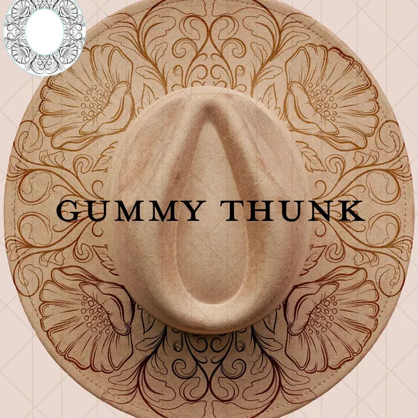 Pocket Full of Posies Digital Laser Design and Template Wide Brim Hat SVG File Only