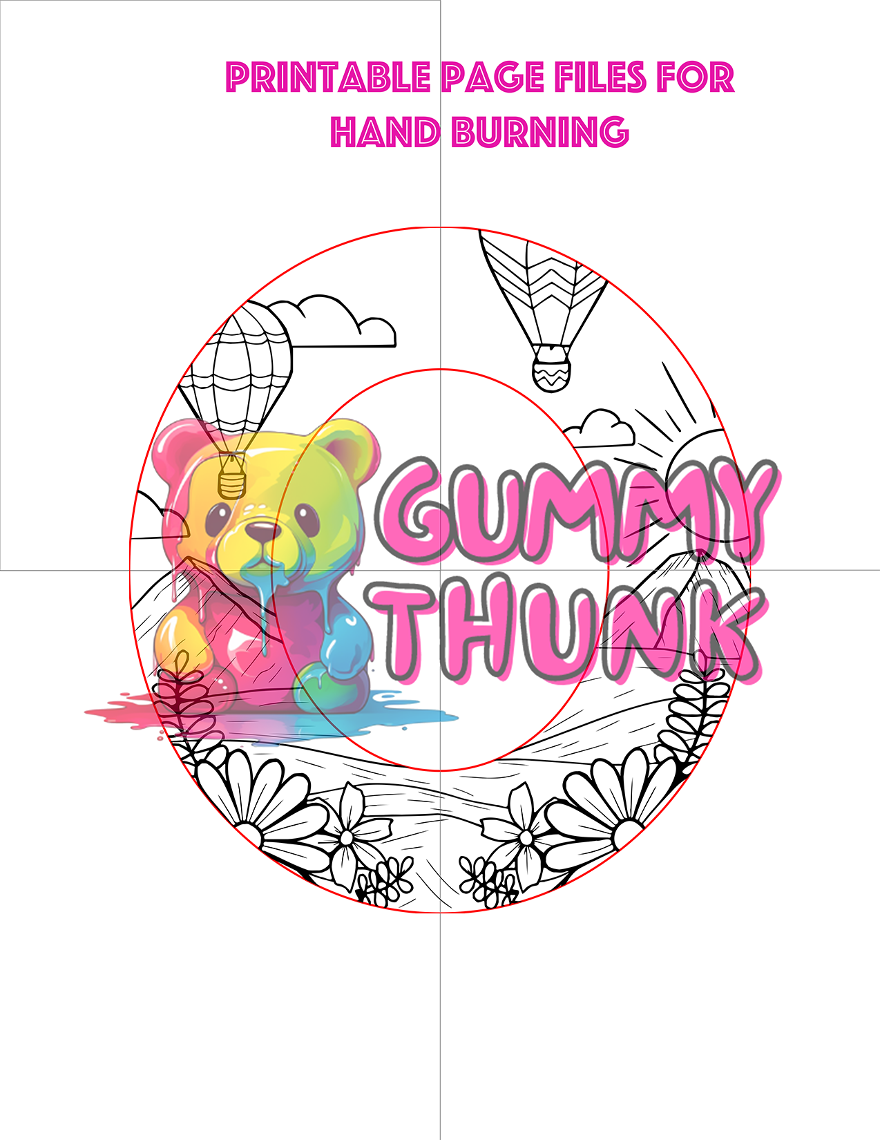 Wander Youth Hat Wide Brim Template for Burning - SVG and PNG Files