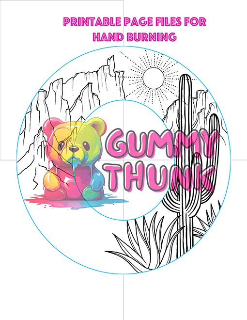 Desert Daze Hat Wide Brim Template for Burning - SVG and PNG Files